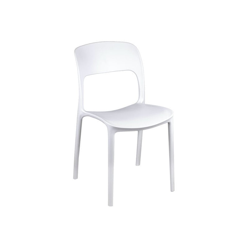 Silla De Jardín Risto De Polipropileno Blanco 47X52X H83 Cm