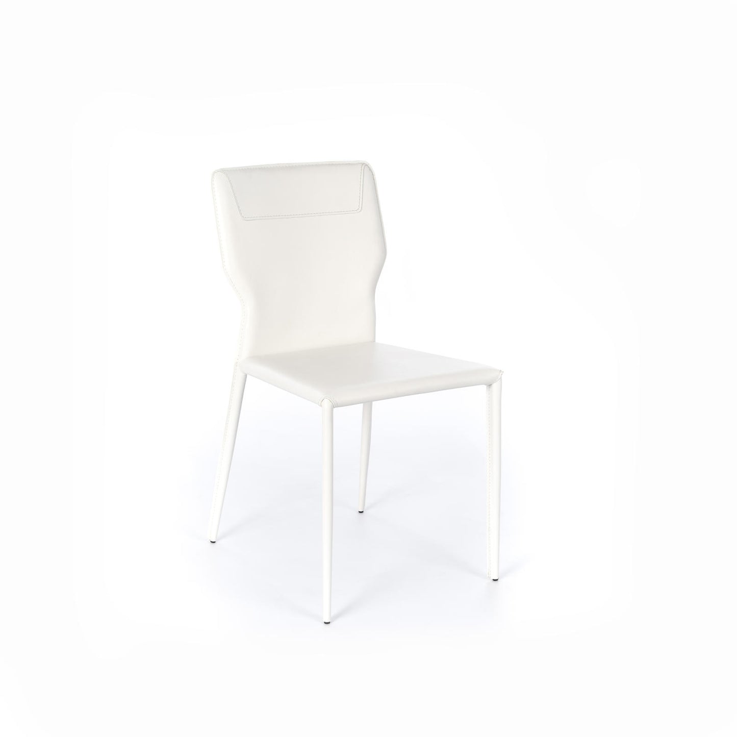 2x Silla de polipiel blanca.