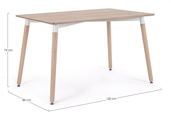 Mesa de madera estilo natural 120x80
