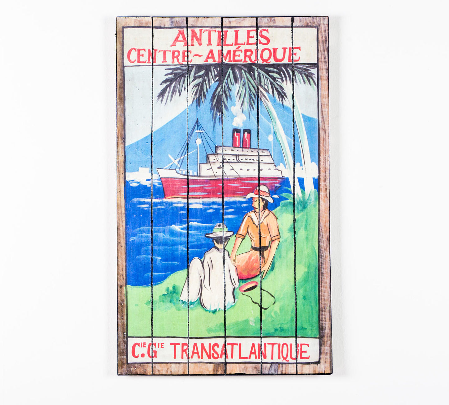 Impresión sobre madera con lienzo multicolor 60x100 cm