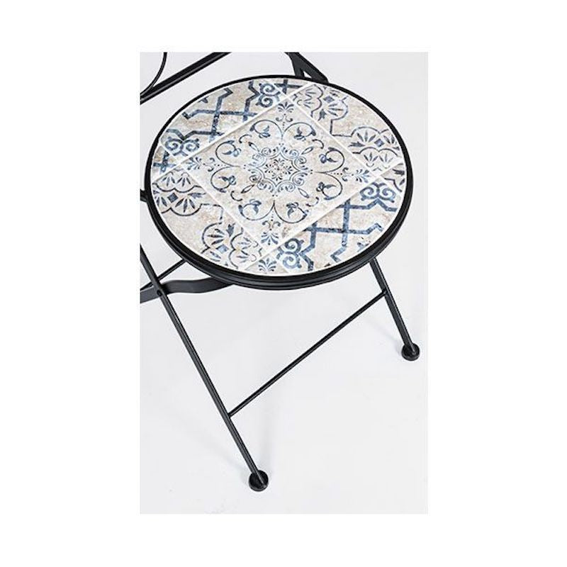 Bizzotto Erice Conjunto de Exterior en Acero y Cerámica 3PCS