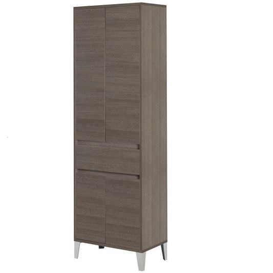 Toallero de cuatro puertas armario roble oscuro 60x35x h183 cm