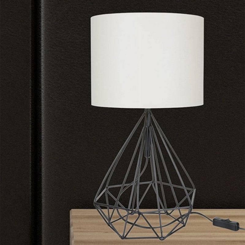 Lámpara de escritorio Negro Blanco urbano 25x h46,5 cm