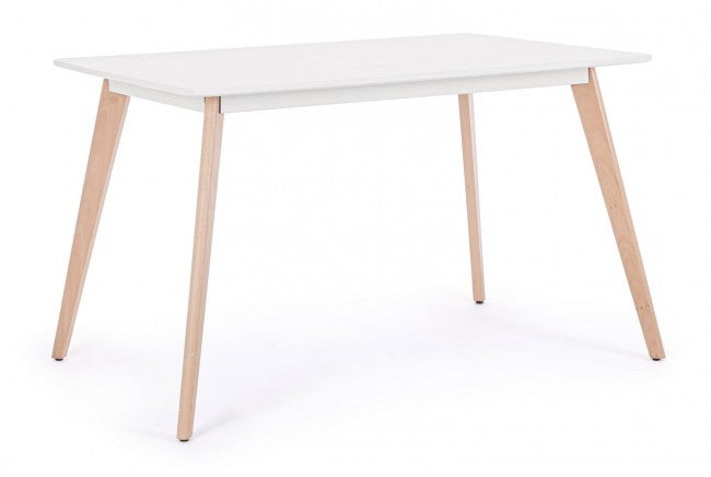 Mesa Michelangelo madera blanca 120 x 80 cm