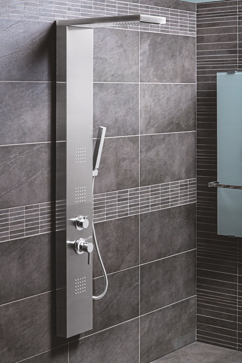 Mueble alto multifunción Manhattan, cromo satinado