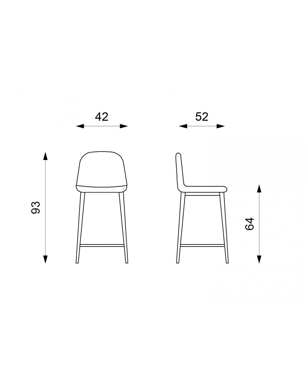 2x Taburete Brigitte STS de piel sintética