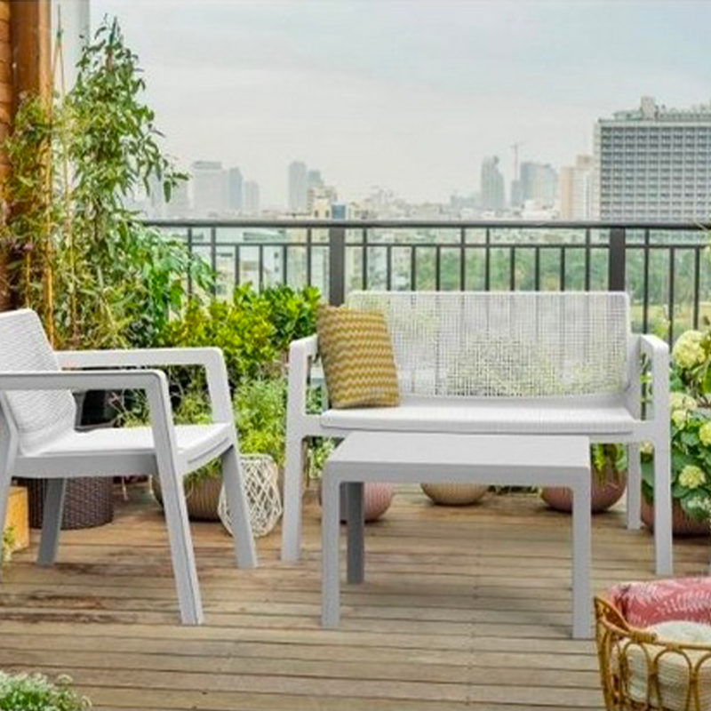 Conjunto de salón exterior Keter Emily Lounge blanco