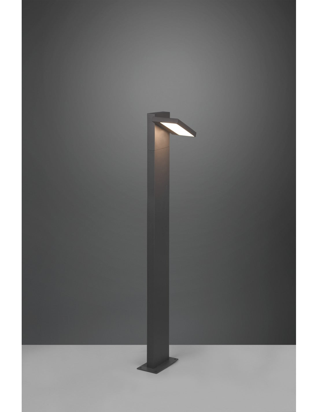 Iluminación exterior LED de poste alto de aluminio antracita IP54 Horton Trio
