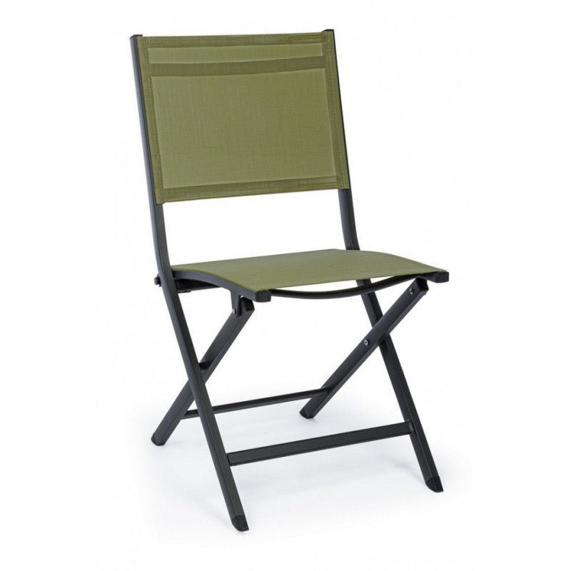 Silla Exterior Elin Aluminio Verde Antracita 47X57X H88 Cm
