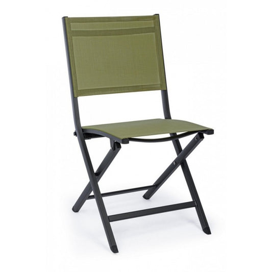 Silla Exterior Elin Aluminio Verde Antracita 47X57X H88 Cm