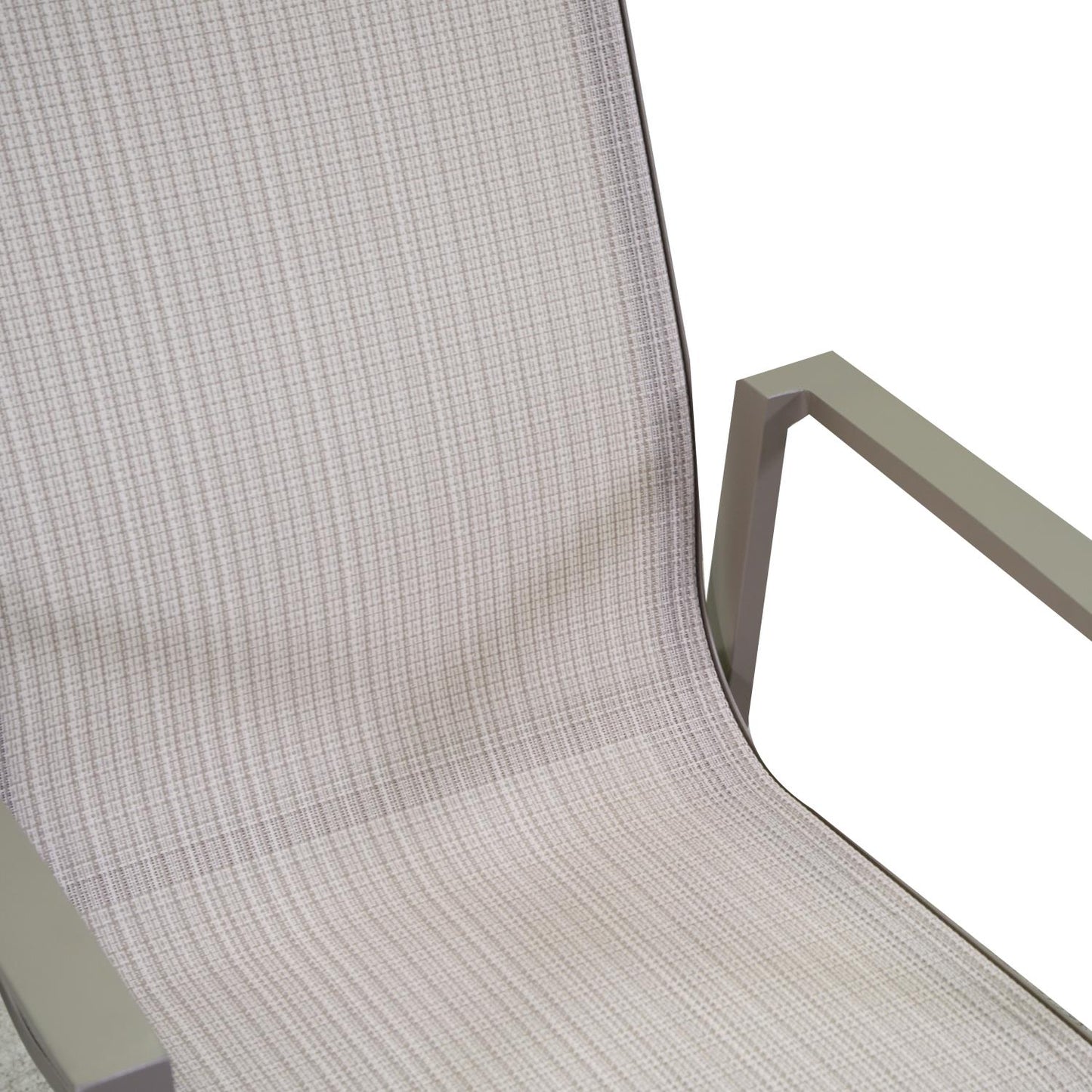 Sillón Cleveland de aluminio gris tórtola mate y textline