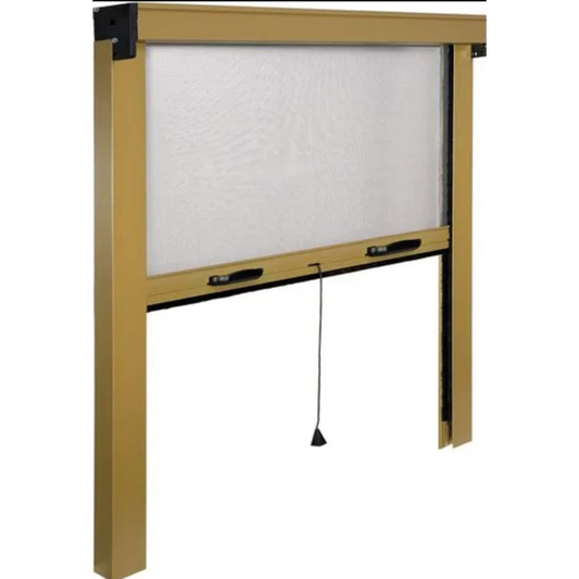 Mosquitera enrollable vertical para ventana de aluminio 140x170 cm con malla de fibra de vidrio blanca