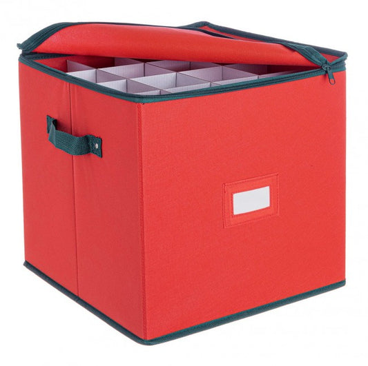 6x Contenedor Esferas Navideñas Qu Rojo 27P D100