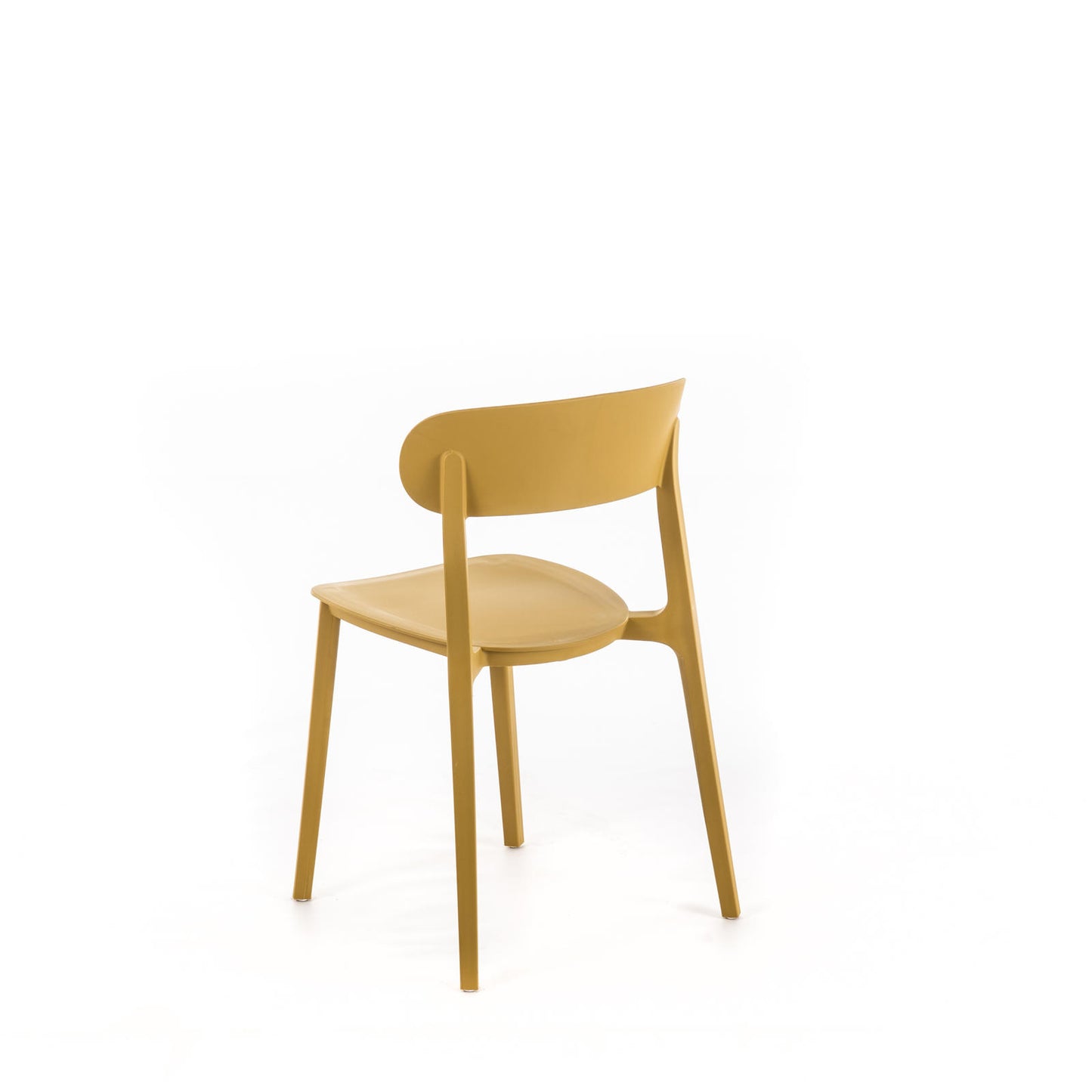 2x Silla polipropileno mostaza 48x52x77,5h cm