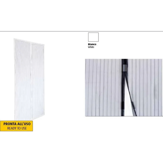 Mosquitera magnética con imanes para puerta, color blanco 120x240h cm