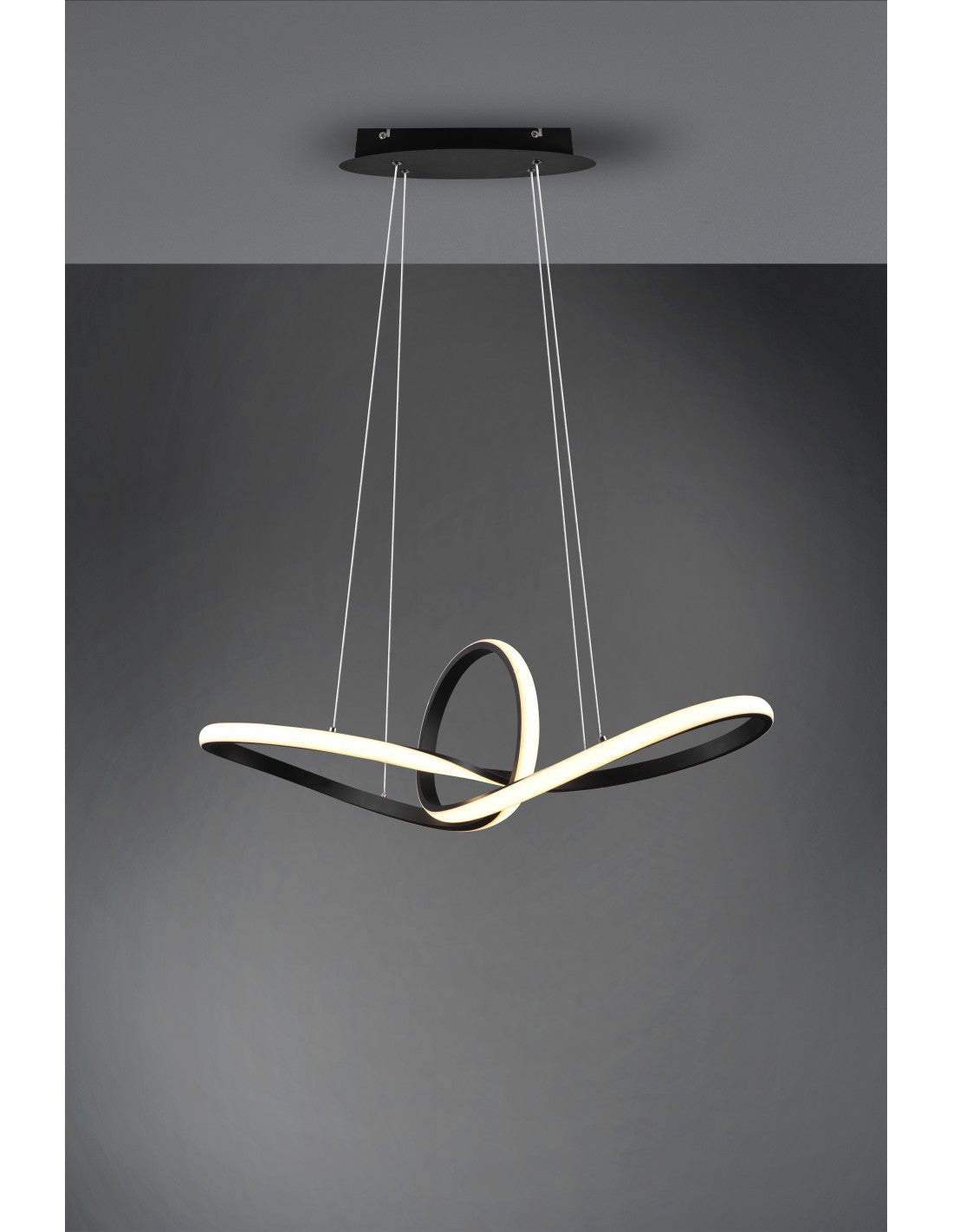 Sansa Colgante Led 28w Regulable Negro L80 cm Trio Lighting