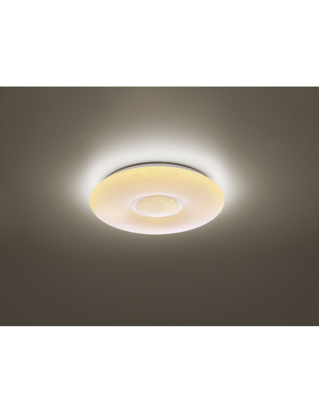 Lámpara de techo LED moderna regulable Akina Ø41 cm blanco Trio Lighting