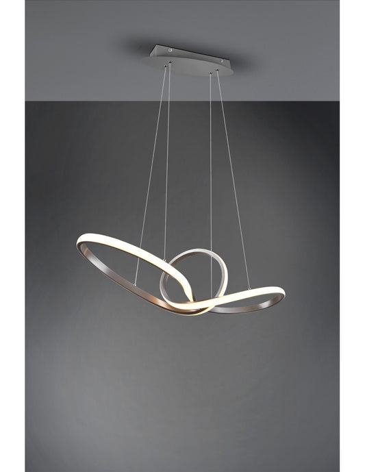 Sansa Colgante Led 28w Regulable Níquel L80 cm Trio Lighting