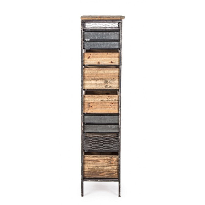 Cómoda de acero con diecinueve cajones Antracita OFFICINA 59x33,5x h146 cm