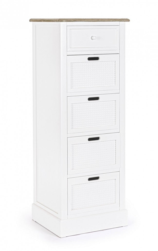 Cómoda Dorotea blanca de 4 cajones