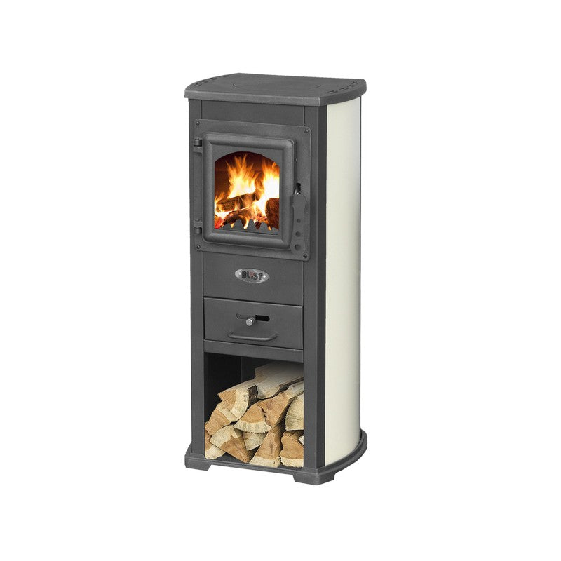 Estufa de leña beige 40X46X90h cm