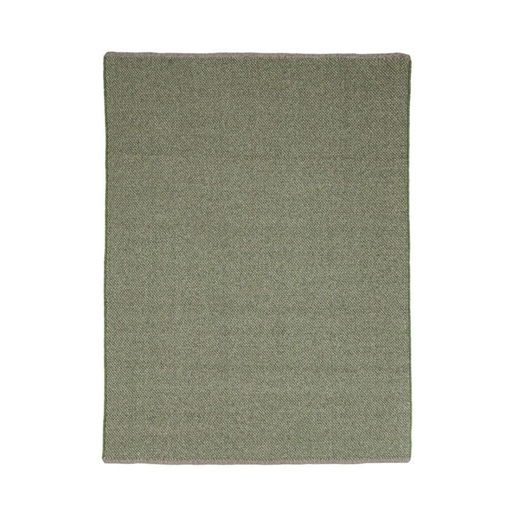 Alfombra de exterior verde en fibra sintética hecha a mano 170x240