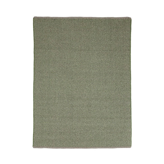 Alfombra de exterior verde en fibra sintética hecha a mano 170x240