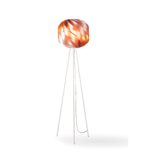 Lámpara de pie trípode en metal cobre cm. 40 x 163h