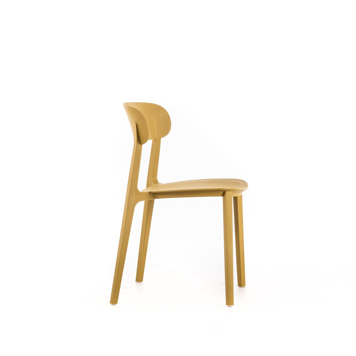 2x Silla polipropileno mostaza 48x52x77,5h cm