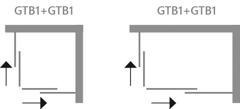 Lateral de ducha de esquina de cristal Essential - 88-90 cm / Apertura 34 cm
