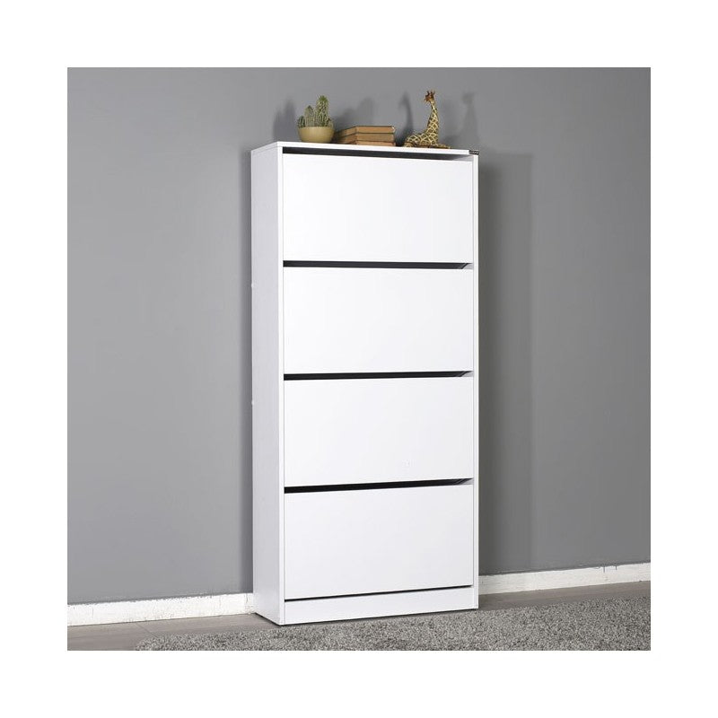 Zapatero 4 puertas blanco 73x26xh.157 cm