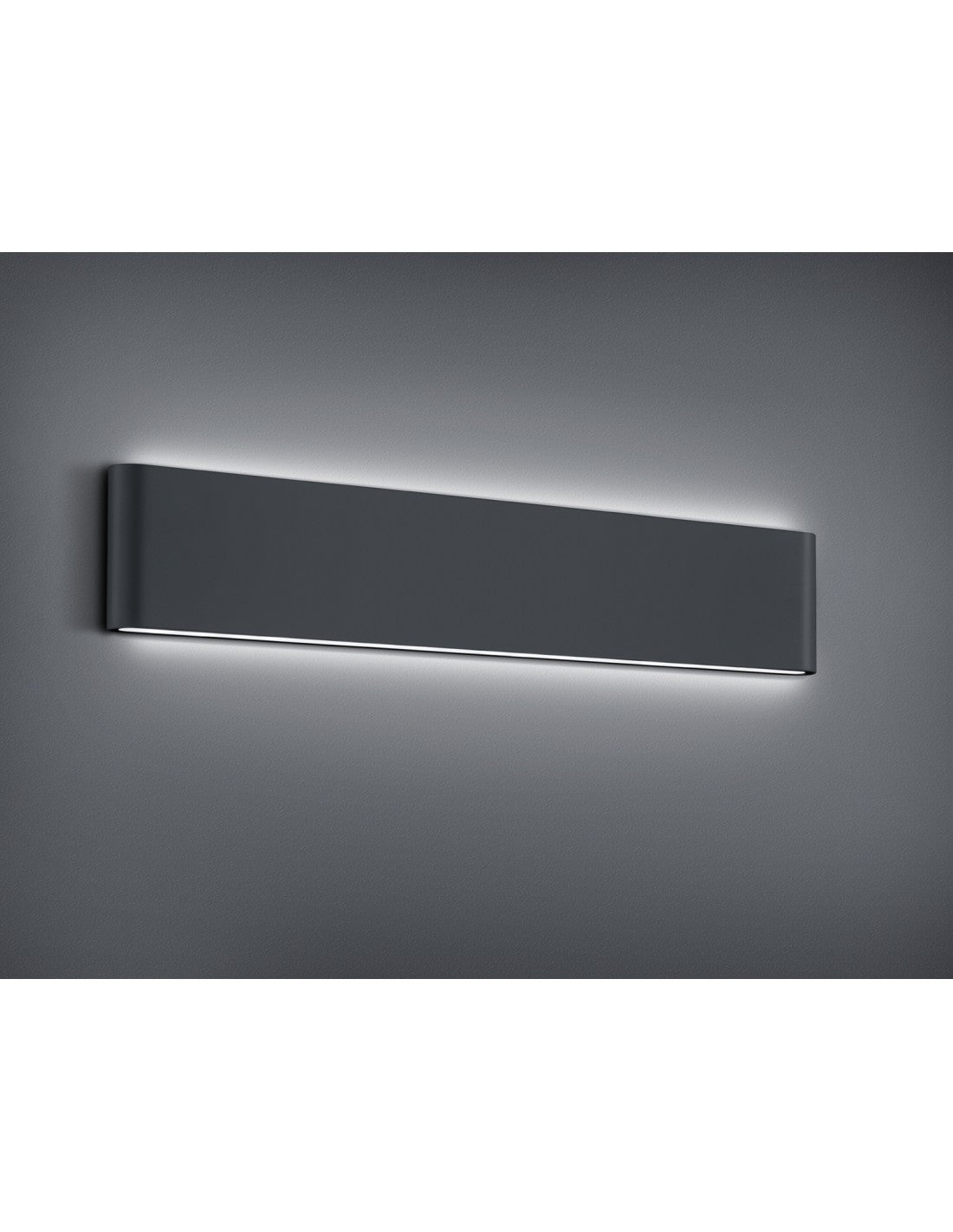 Thames II Aplique Rectangular Led Doble Luz IP54 Antracita L46 cm Trio Lighting