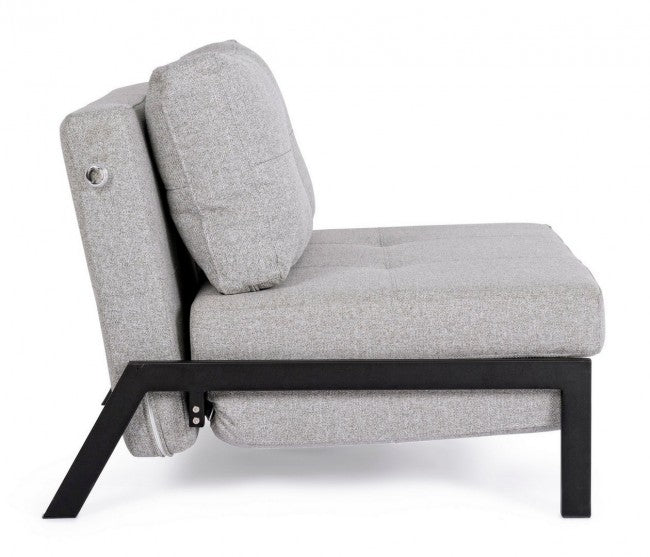 Sofá cama de una plaza que ahorra espacio en tejido Beige HAYDEN 95x96x h79 cm