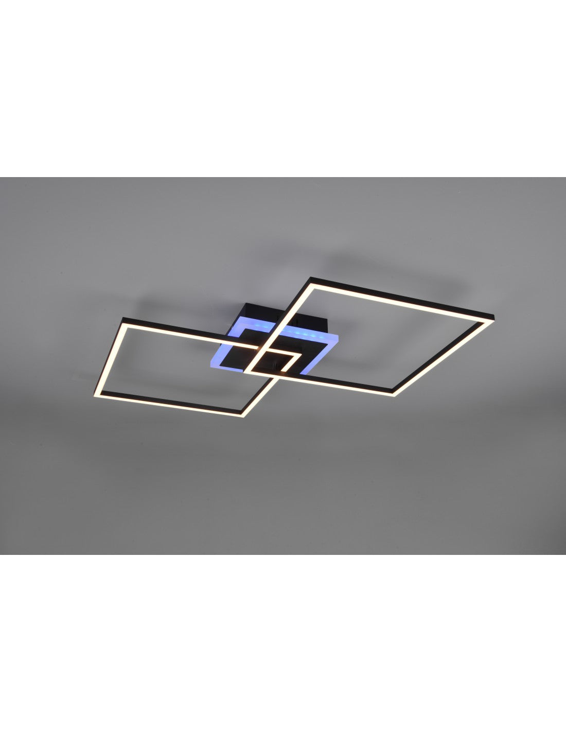 Arribo Plafón Cuadrado Negro LED Regulable Rgbw Trio Lighting