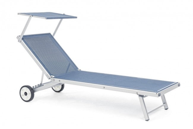 Cuna de aluminio con ruedas azules Cross 65 x 196 x 62 cm