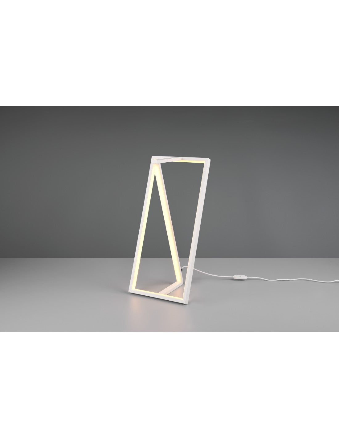 Lámpara de mesa cuadrada moderna con atenuador táctil LED Edge White Trio Lighting