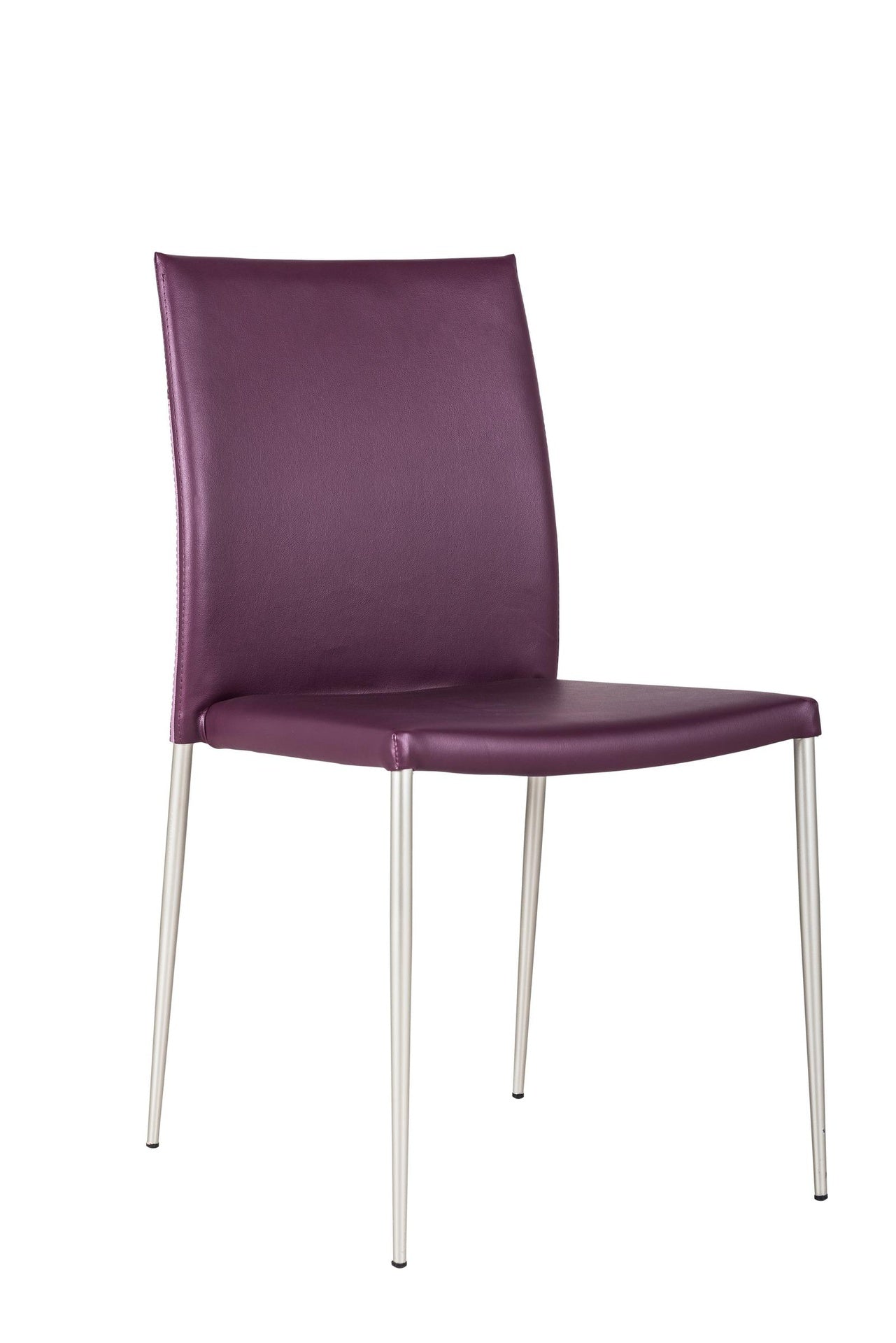 4x Silla polipiel violeta 41,5x44x85h cm