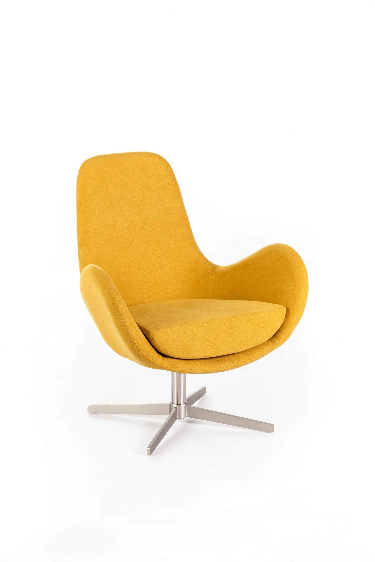Sillón giratorio amarillo 64 cm x 72 cm H. 42 cm