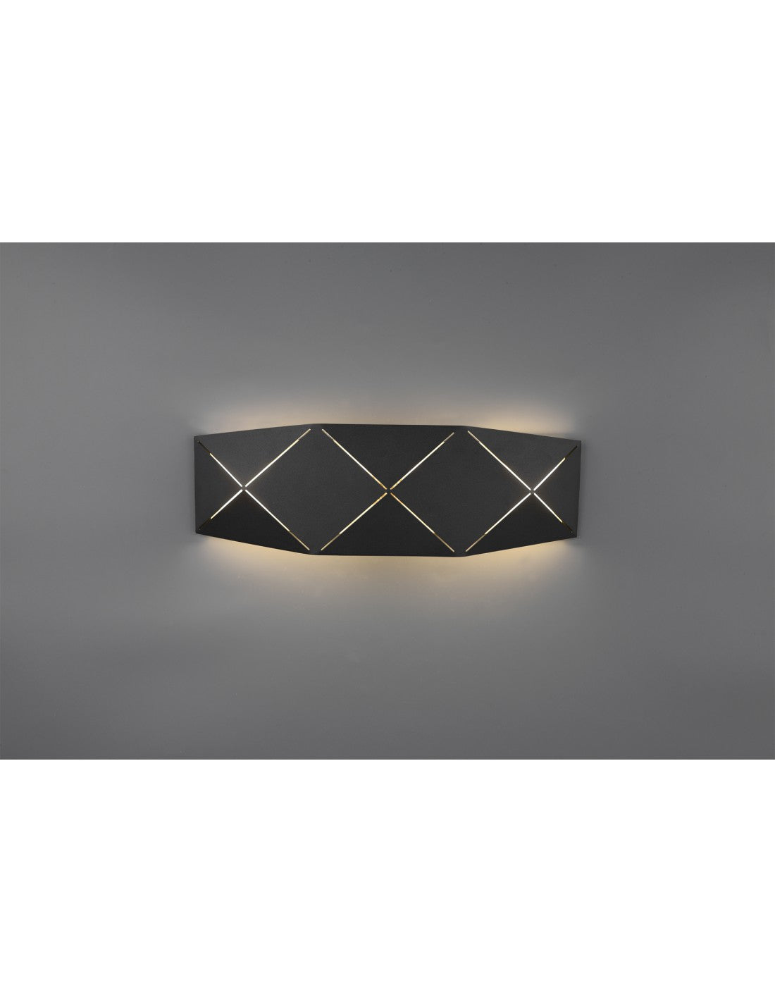 Lámpara de pared LED rectangular Zandor negro L40 cm Trio Lighting