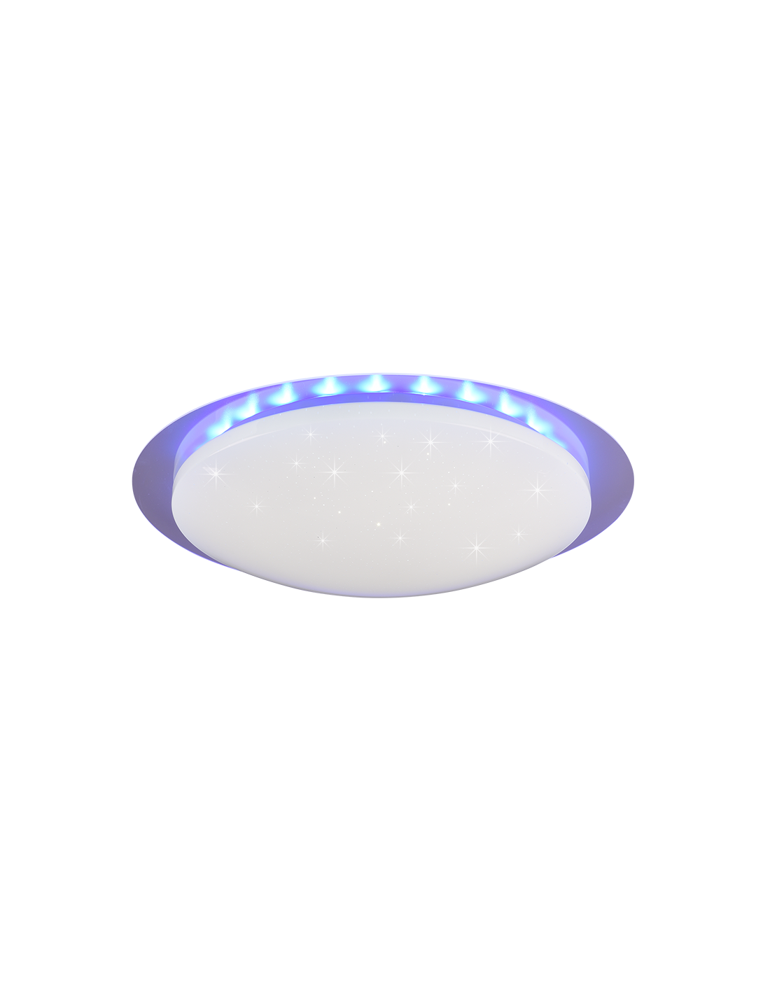 Lámpara de techo LED RGB regulable moderna Bilbo Ø48 cm blanco Trio Lighting