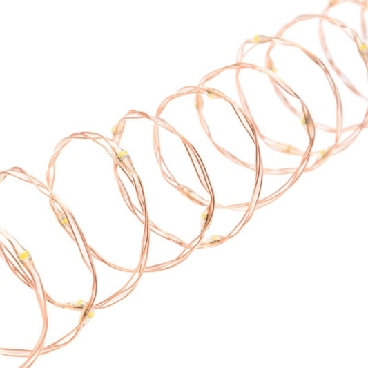 Cadena MicroLED PL 500 Bobina 25m cable cobre blanco cálido