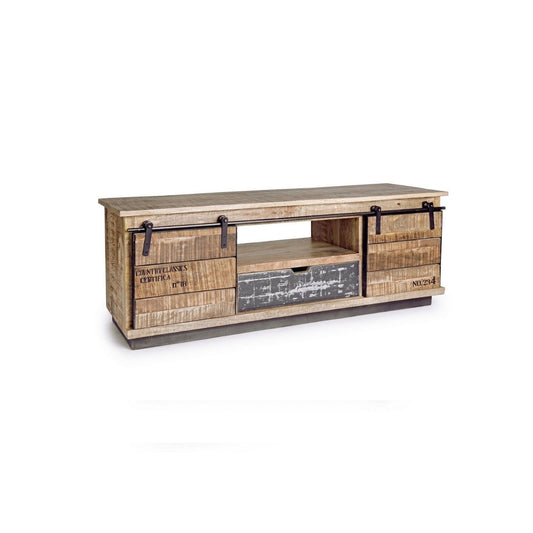 Mueble bajo Tudor 2 puertas 1 cajón cm 130x40x50h