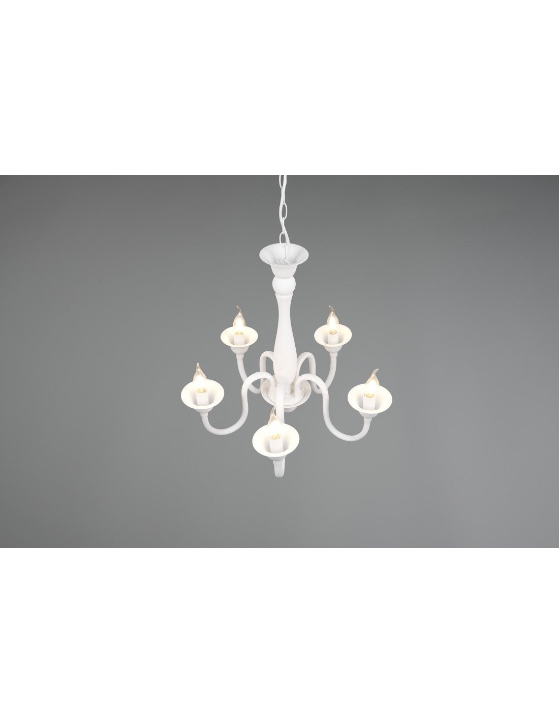 Araña Blanca 5 Luces Con Cadena Elsa Trio Lighting
