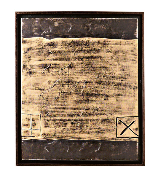 Óleo sobre lienzo multicolor y marco de madera 100x120 cm