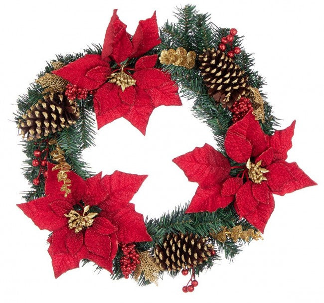 4x Corona Josie Poinsettia Roja D55