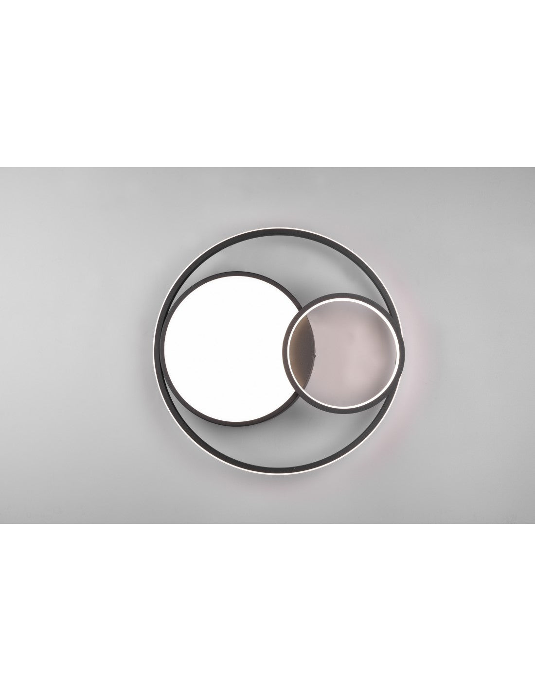 Plafón moderno Vuelta negro 3 LED Dimmer 28w Trio Lighting