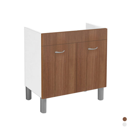Kit bajo fregadero para fregadero de acero inoxidable 80x50 cm - Blanco