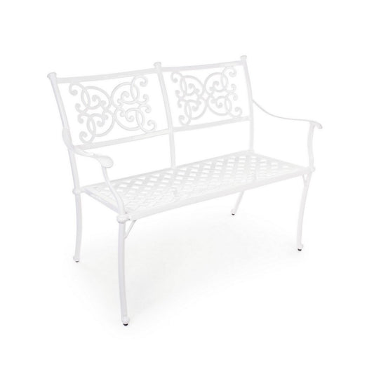 Banco exterior Giglio blanco 110 x 59 x 85 h cm
