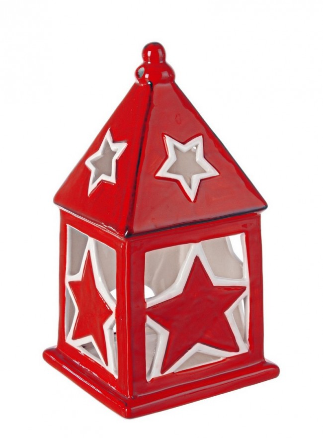 4x Vela Roja Estrella P.Blitzen