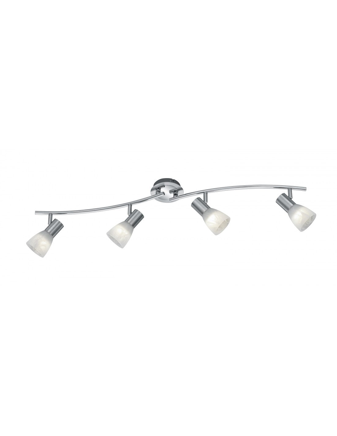 Lámpara de Techo 4 Focos Orientables E14 Levisto Nichel Trio Lighting